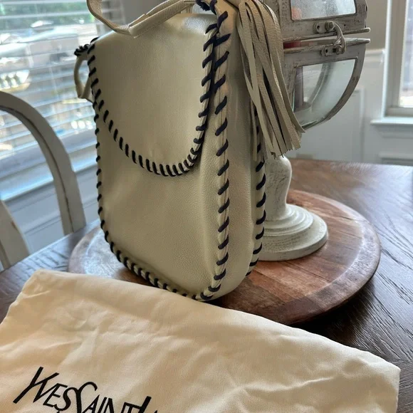 Yves Saint Laurent Cream leather Crossbody Bag - Picture 3 of 16
